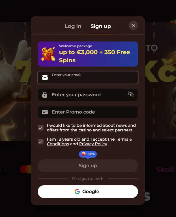 VinciSpin Casino – rychlá registrace a uvítací balíček až 500 EUR plus 350 free spinů