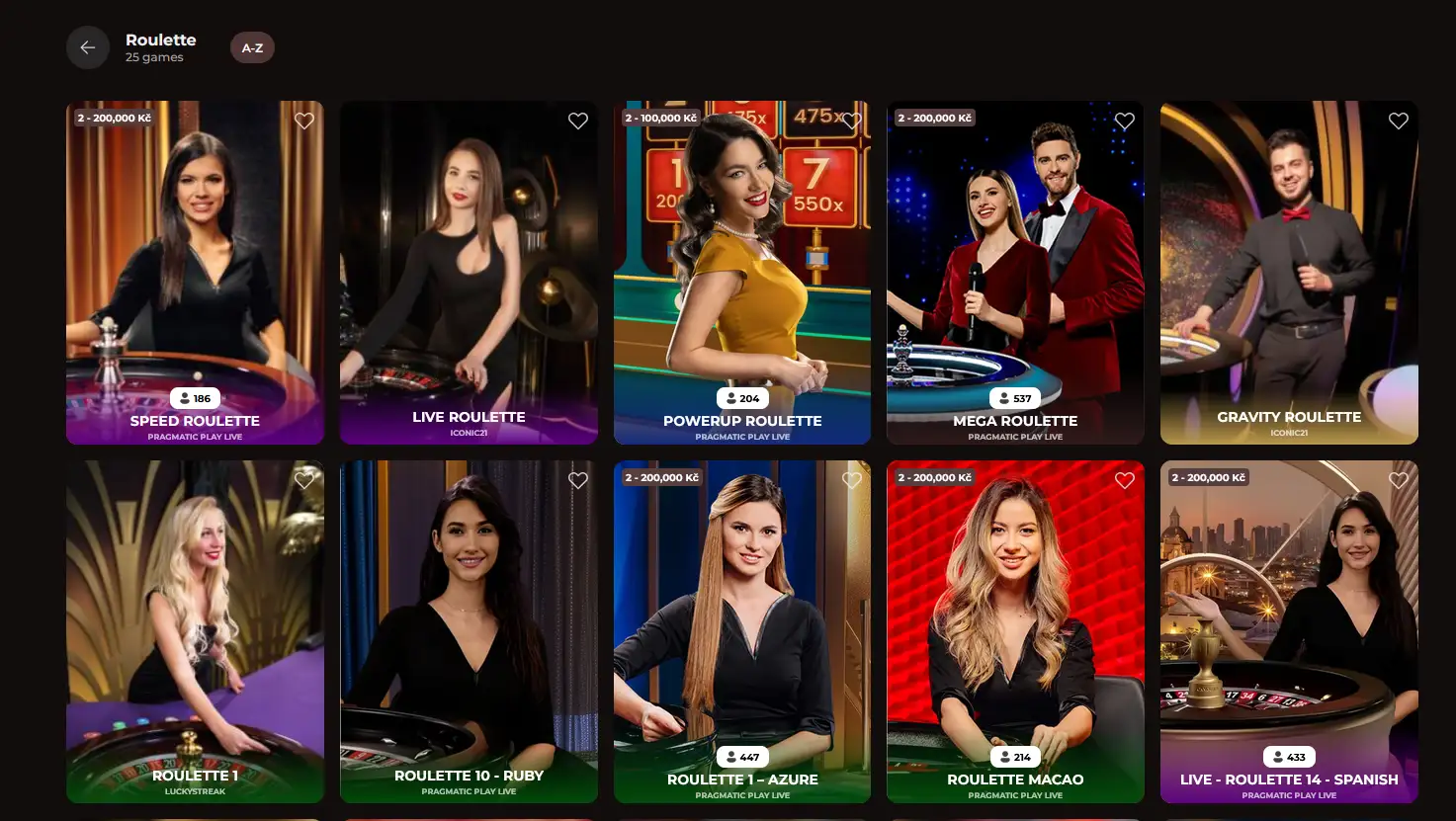 VinciSpin Live Casino – ruleta a blackjack stoly s profesionálními dealery